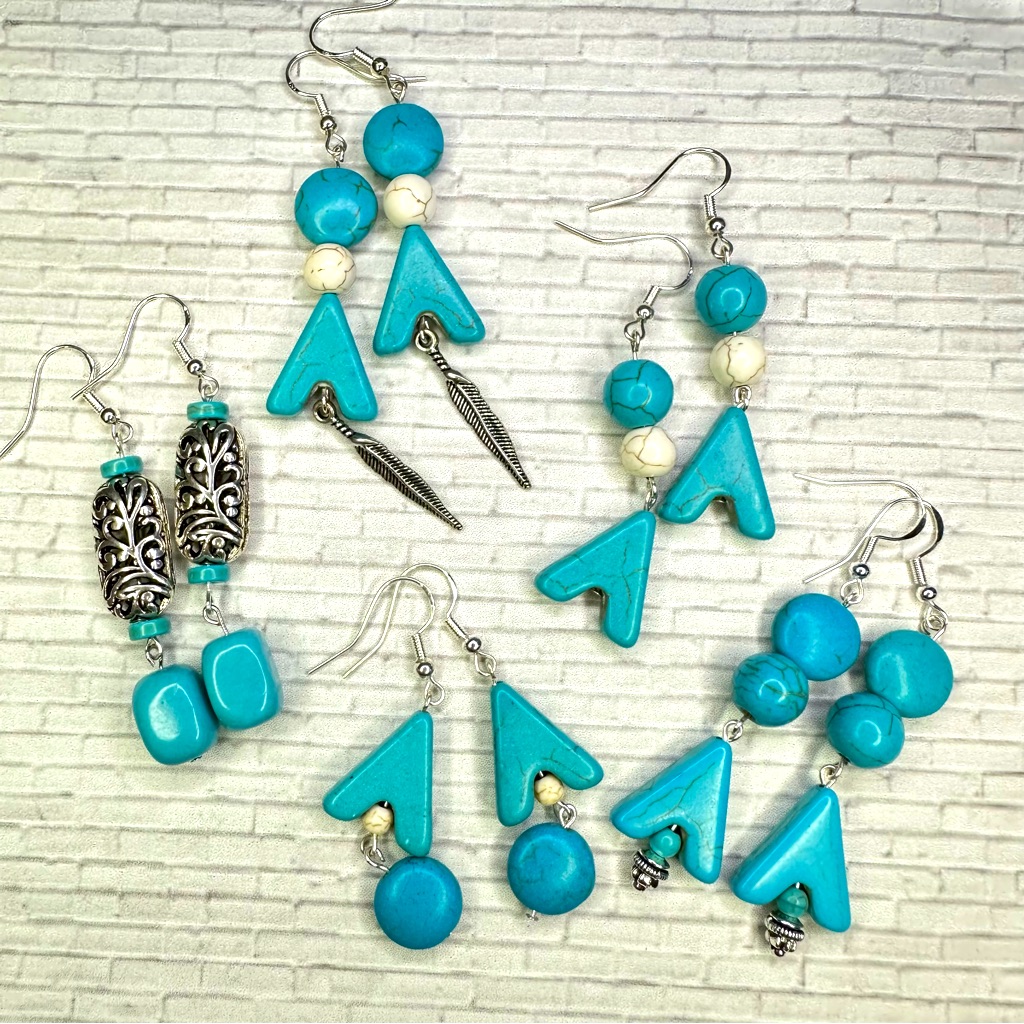 3/$25 Turquoise Howlite Earrings - Pick Your Fave!